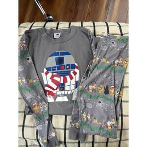 Hanna Anderson Star Wars Winter Grey PJ Set size 10 youth